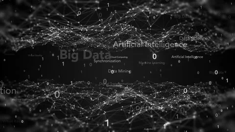 Big cloud data management visualization background Video stock 209592263