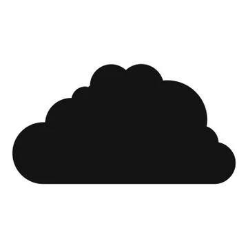 Big cloud icon, simple style. イラスト素材