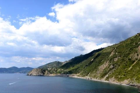 Big clouds in Cinque Terre, Italy Stock Photos
