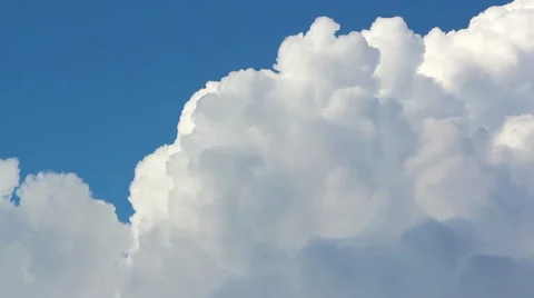 Big clouds close up of white conversion into a dark rain cloud Stock Footage 47289566