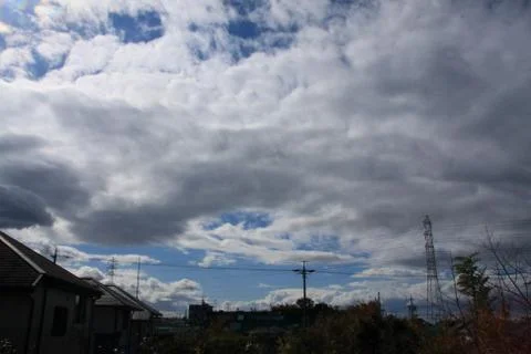 A big clouds floating in the blue sky Stock Photos