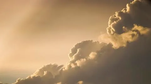 Big clouds at sunset, 200mm Stock Photos