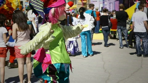 Big clowns animating Stock Footage 744967