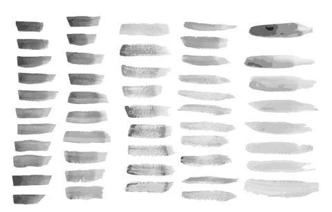 Big collection of watercolor vector brush strokes Stock Illustration
