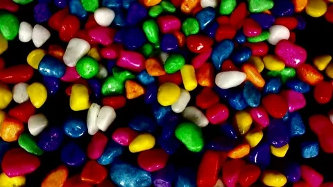 Big colored rock plane, in rotation Stock Footage 74997301