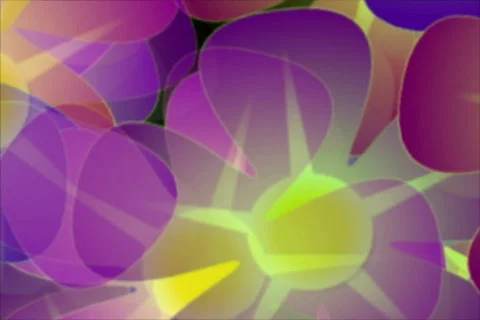Big colorful flowers animation Stock Footage