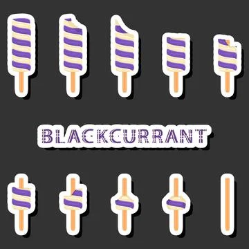 Big colorful set different forms natural dessert ice cream of consisting va.. Ilustración de archivo