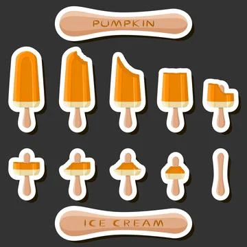 Big colorful set different forms natural dessert ice cream of consisting va.. Ilustración de archivo