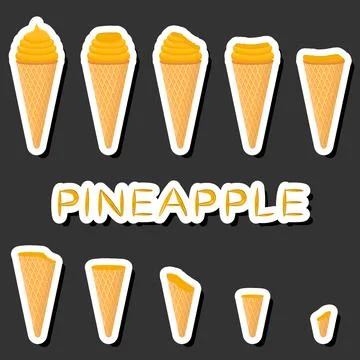 Big colorful set different forms natural dessert ice cream of consisting va.. Ilustración de archivo