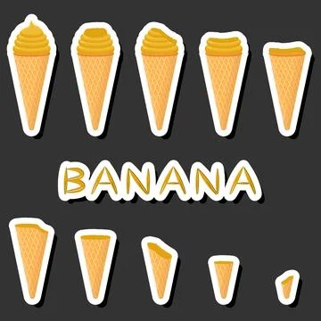 Big colorful set different forms natural dessert ice cream of consisting va.. Ilustración de archivo