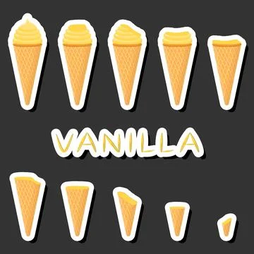 Big colorful set different forms natural dessert ice cream of consisting va.. Ilustración de archivo