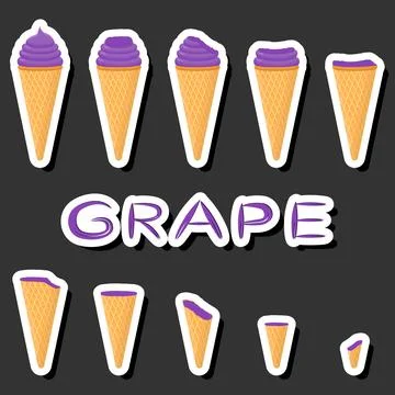 Big colorful set different forms natural dessert ice cream of consisting va.. Ilustración de archivo