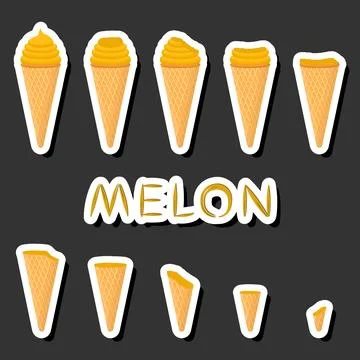 Big colorful set different forms natural dessert ice cream of consisting va.. Ilustración de archivo