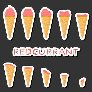 Big colorful set different forms natural dessert ice cream of consisting va.. Ilustración de archivo