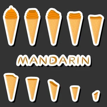 Big colorful set different forms natural dessert ice cream of consisting va.. Ilustración de archivo