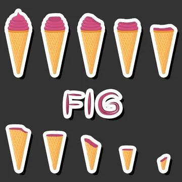 Big colorful set different forms natural dessert ice cream of consisting va.. Ilustración de archivo
