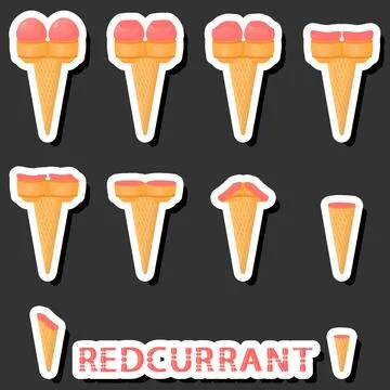 Big colorful set different forms natural dessert ice cream of consisting va.. Ilustración de archivo