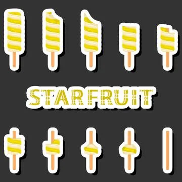 Big colorful set different forms natural dessert ice cream of consisting va.. Ilustración de archivo