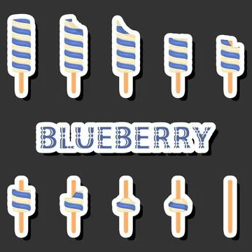 Big colorful set different forms natural dessert ice cream of consisting va.. Ilustración de archivo