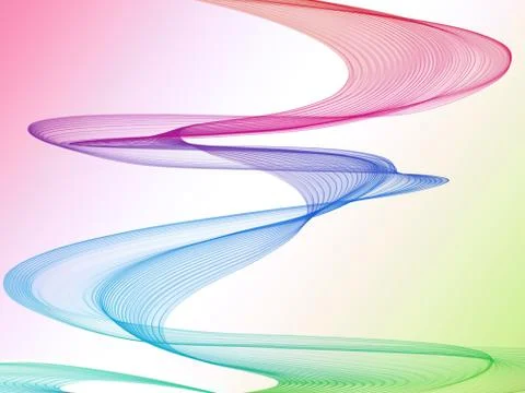 Big colorful waves Stock Illustration