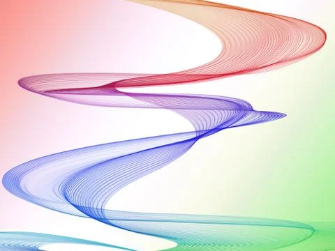 Big colorful waves Stock Illustration