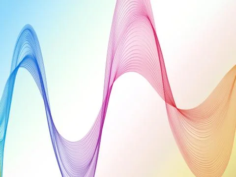 Big colorful waves Stock Illustration