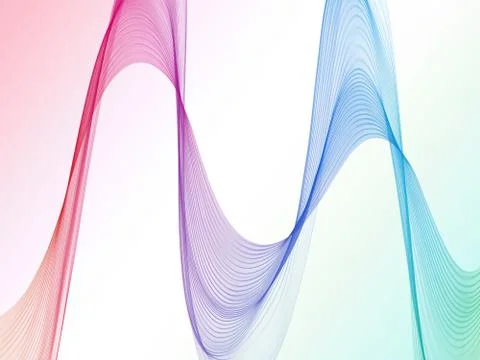 Big colorful waves Stock Illustration