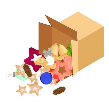 Big colorful wrapped gift boxes. Lots of presents. Stock Illustration