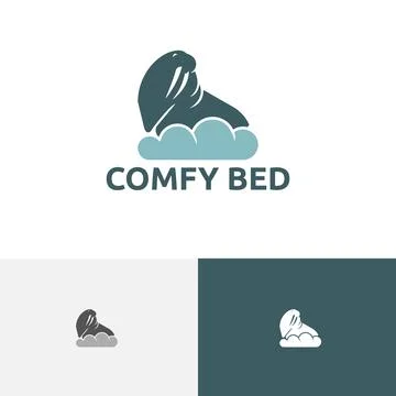 Big Comfy Bed Sofa Walrus Cloud Home Furniture Logo Stock Illustration