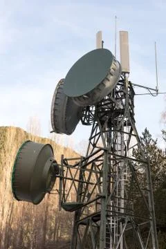 Big communication tower Stock Photos