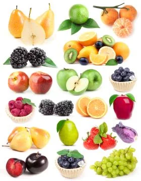 Big compilation of fruit Stock Photos
