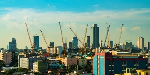 Big construction project in the city Video stock 120161891