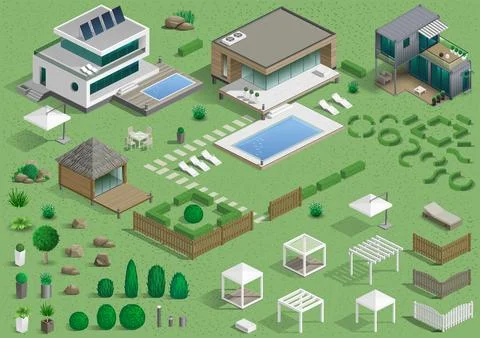 Big constructor for the surrounding area Stock Illustration