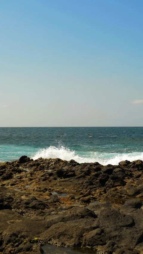 Big Continuous Wave Splashes Stock Footage 105355050