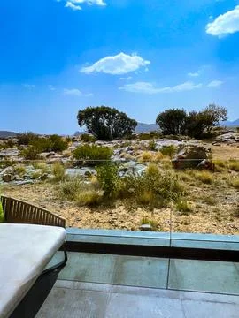 Big copper colored rocks at the edge of Jabal Akhdar mountains Stock Photos