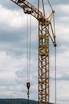 Big crane at the construction site Stock Photos
