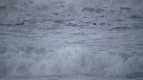 Big crashing waves Stock Footage 73142388