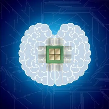 Big creative design concept, computer network. Illustrazione stock