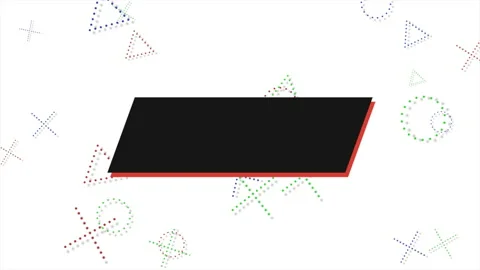 Big crosses, circles and triangles shapes pattern for text Video stock 165164337