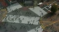 Big Crowd Rush Hour Shibuya Crossing Aerial View Tokyo People Walking Commuters HD Footage