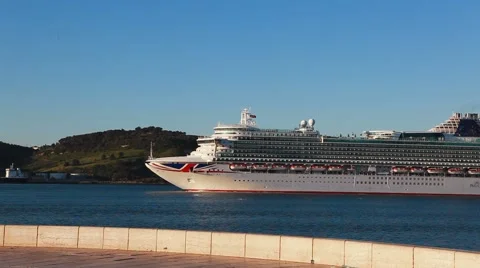 Big Cruising ship Stock Footage 62833787