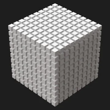 Big cube with cubic cuts 스톡 일러스트