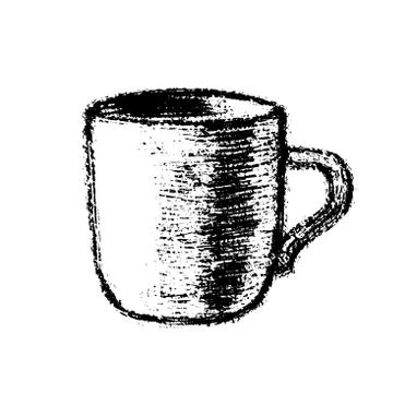Big cup of coffee. Stock Illustration