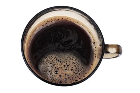 Big cup coffee macro Stock Photos