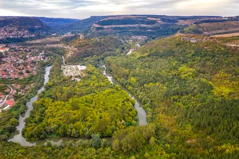 Big curve of river Stock Photos