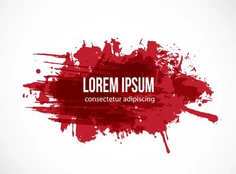 Big dark red splash on white background Stock Illustration