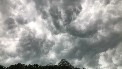 Big dark serious storm clouds Stock Footage 163620288