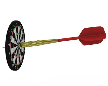 Big dart cuts through small board Stock Illustration