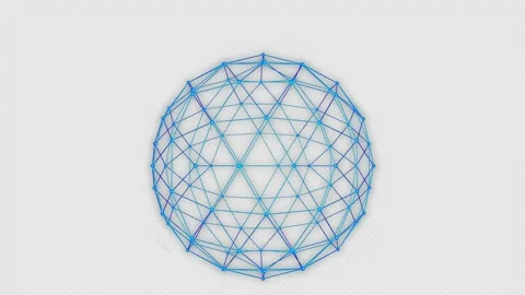 Big data 3d Earth. World map surrounding globe rotating. Plexus News logo Stock Footage 157445148