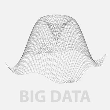 Big data 3D graph Illustrazione stock